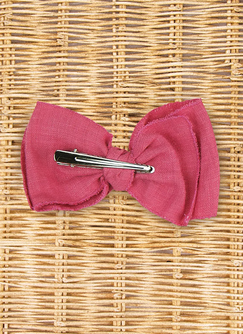 Big Bow Linen Clip