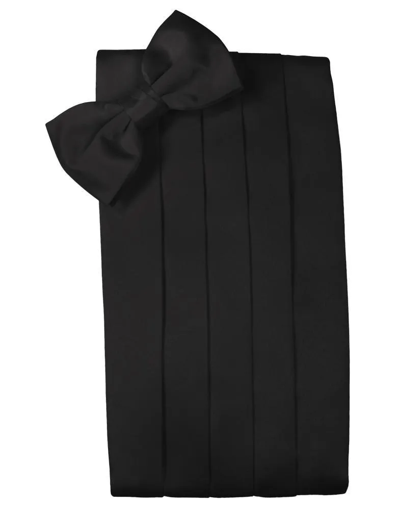 Black Luxury Satin Cummerbund