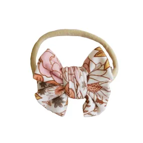 Boho Floral Knit Bow Headband