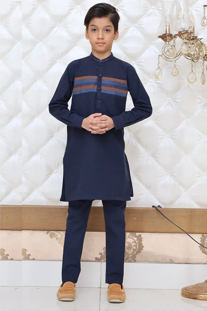 Boys Khaddar Kameez Shalwar Navy