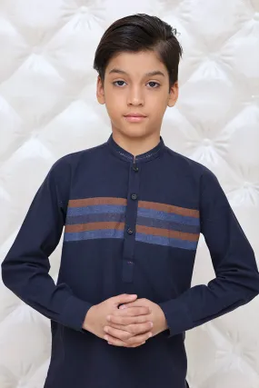 Boys Khaddar Kameez Shalwar Navy