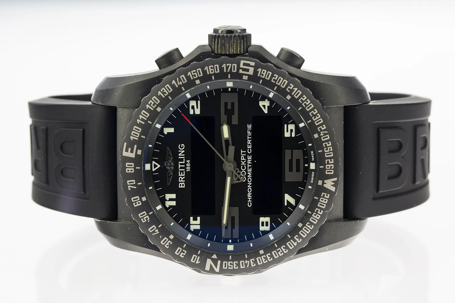 Breitling Cockpit B50 Night Mission VB5010 46mm Titanium Watch B&P