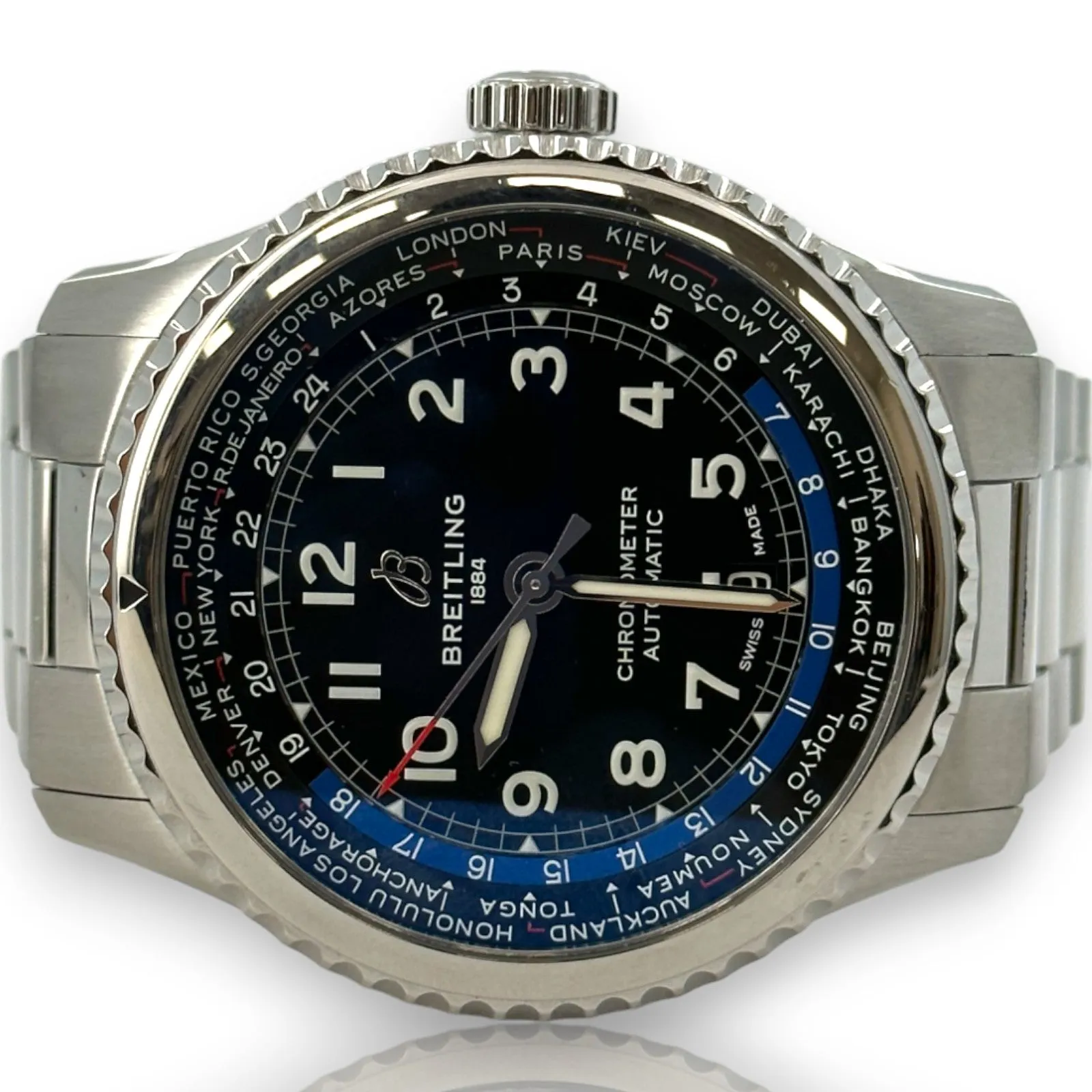 Breitling Navitimer 8 B35 AB3521 43mm Stainless Steel Watch B&P