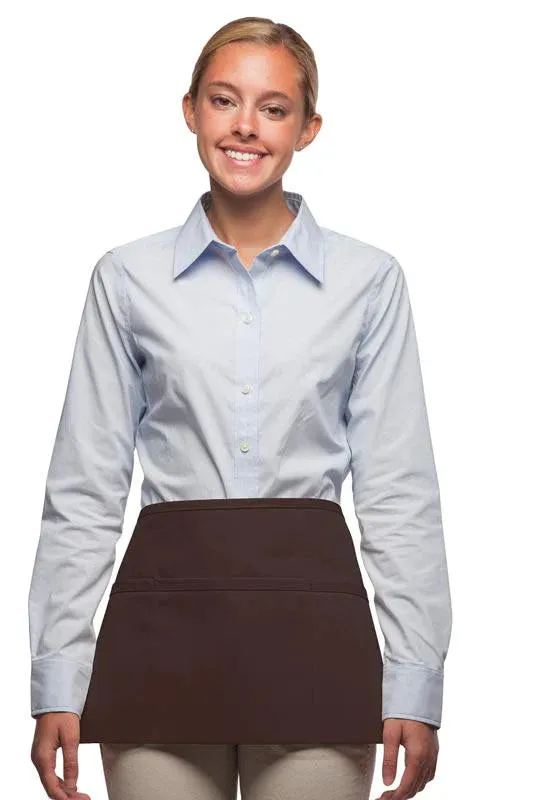 Brown Deluxe Waist Apron (3 Pockets)