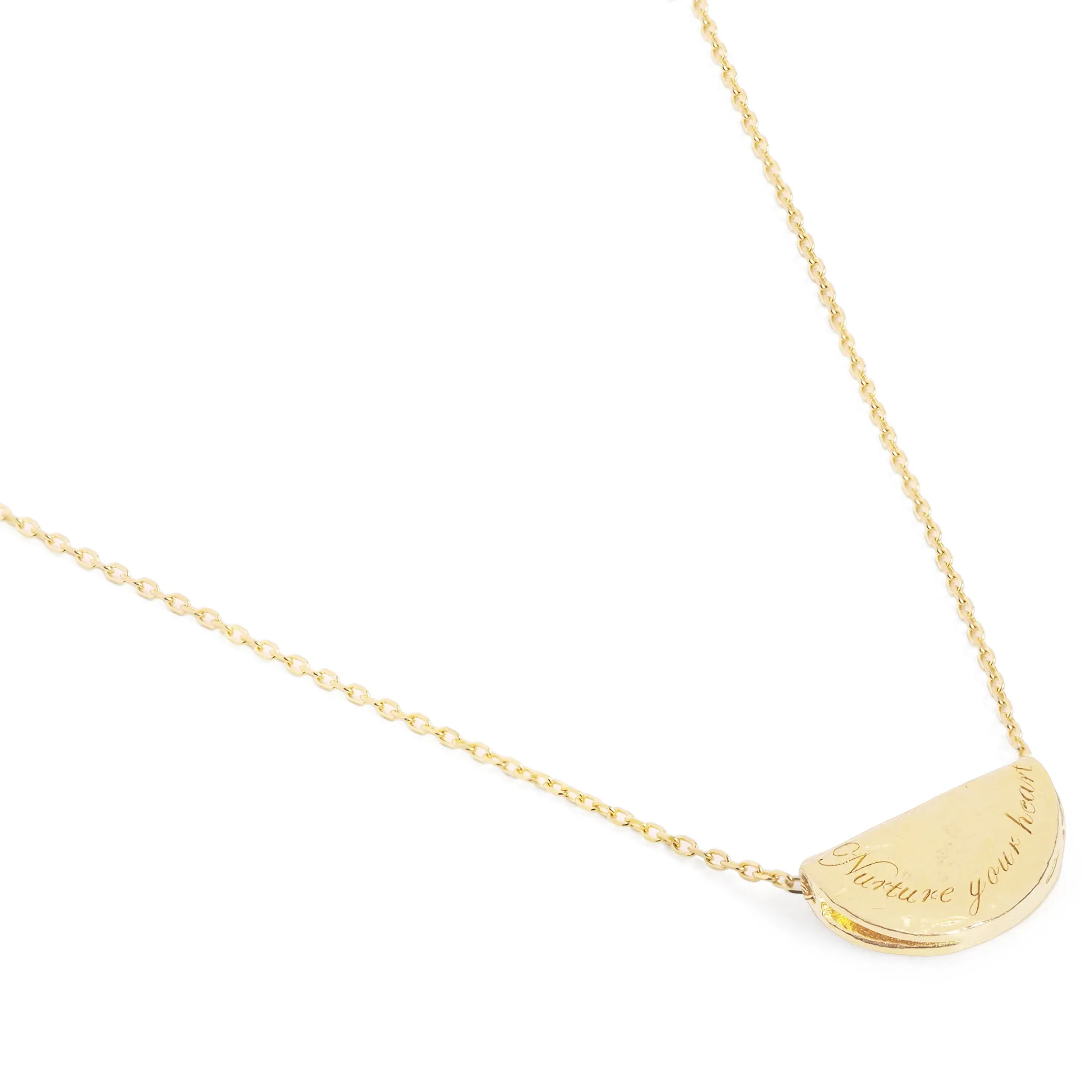 By Charlotte Lotus Birthstone Necklace (May), Gold