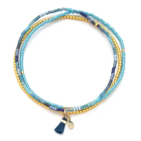 Chromacolor Miyuki Bracelet Trio - Cobalt Multi/Gold