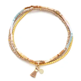 Chromacolor Miyuki Bracelet Trio - Desert Multi/Gold