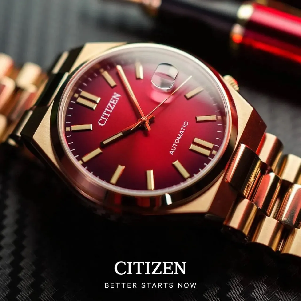 Citizen Tsuyosa Series Red Dial Automatic Men's Watch| NJ0153-82X