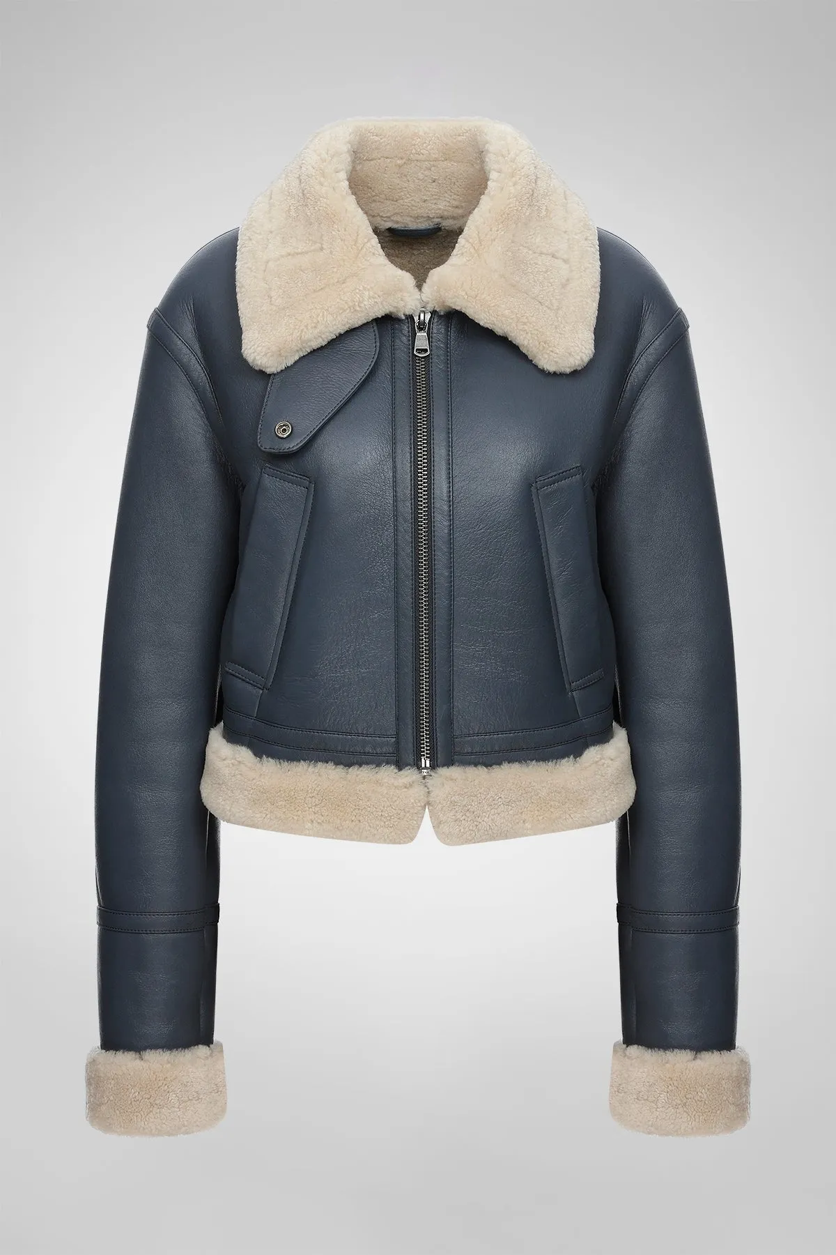 Céleste - Indigo Shearling Jacket