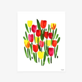 Colorful Tulips Art Print