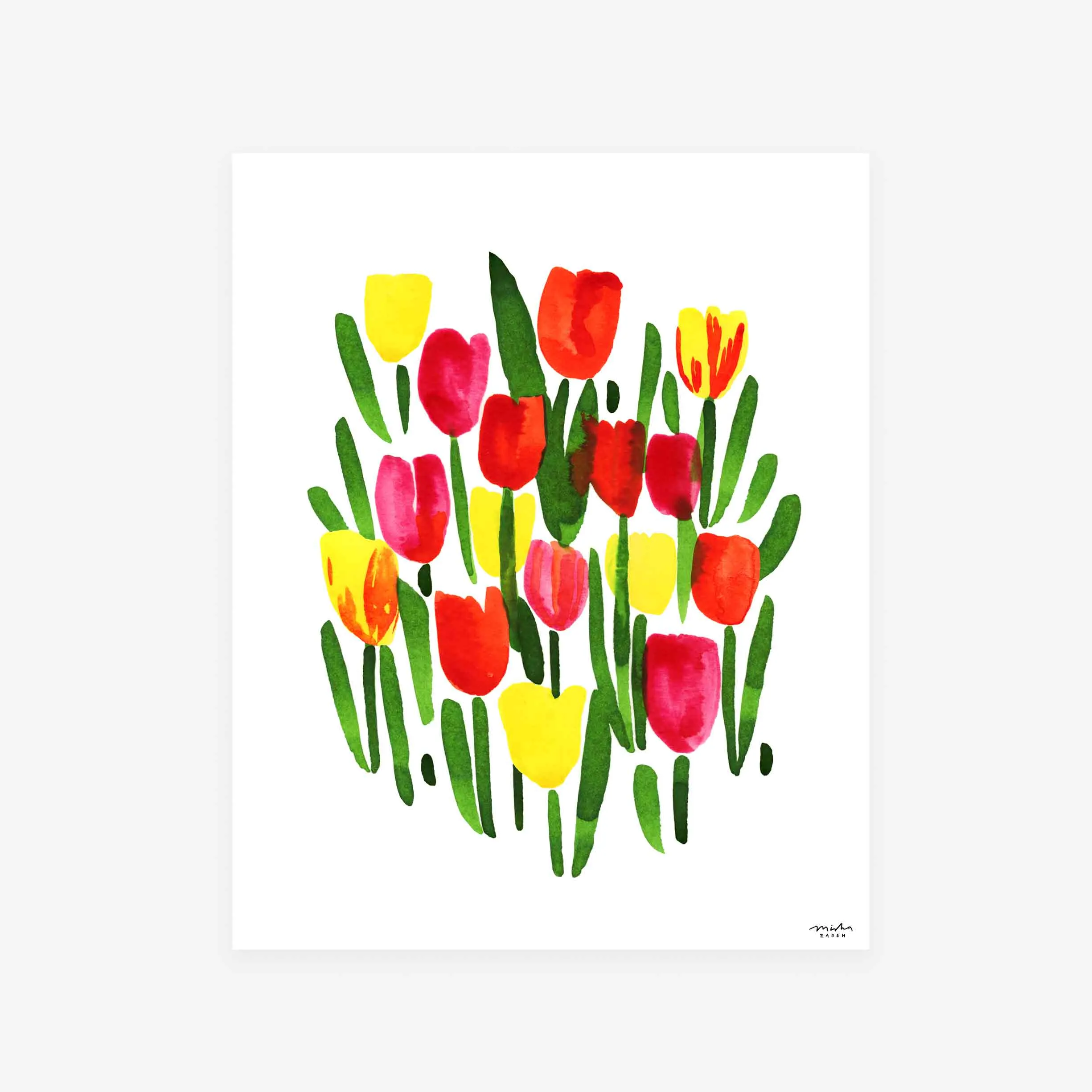 Colorful Tulips Art Print