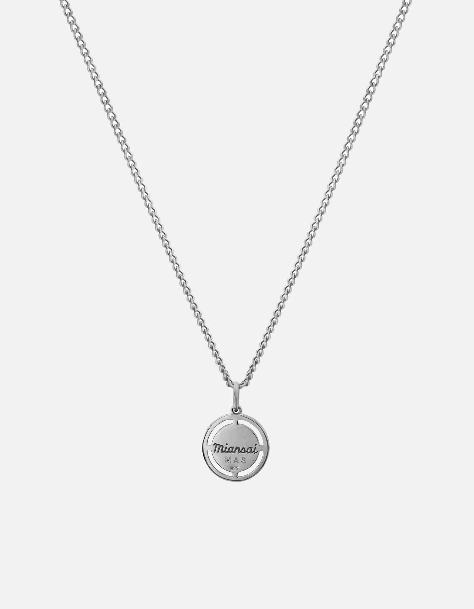 Compass Onyx Necklace, Sterling Silver