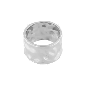 Courage Waterproof Organic Statement Ring Silver Plating