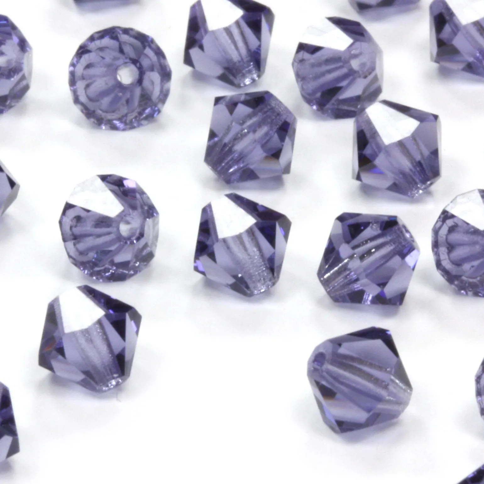 Crystal 6mm Bicone Purple Bundle - Pack of 6