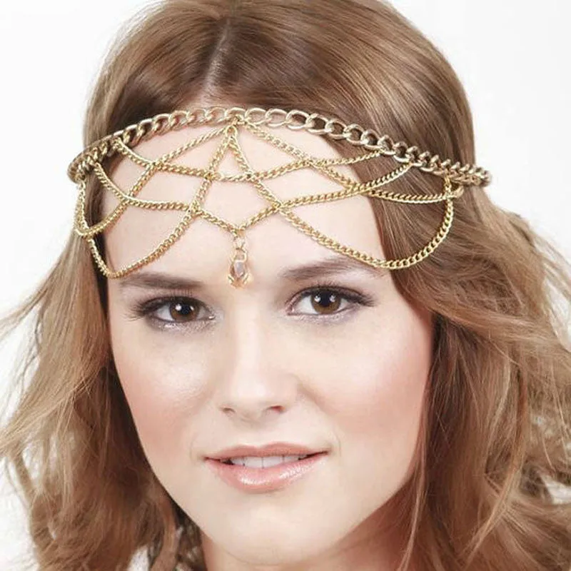 Crystal Hair Band Tassels Headpiece