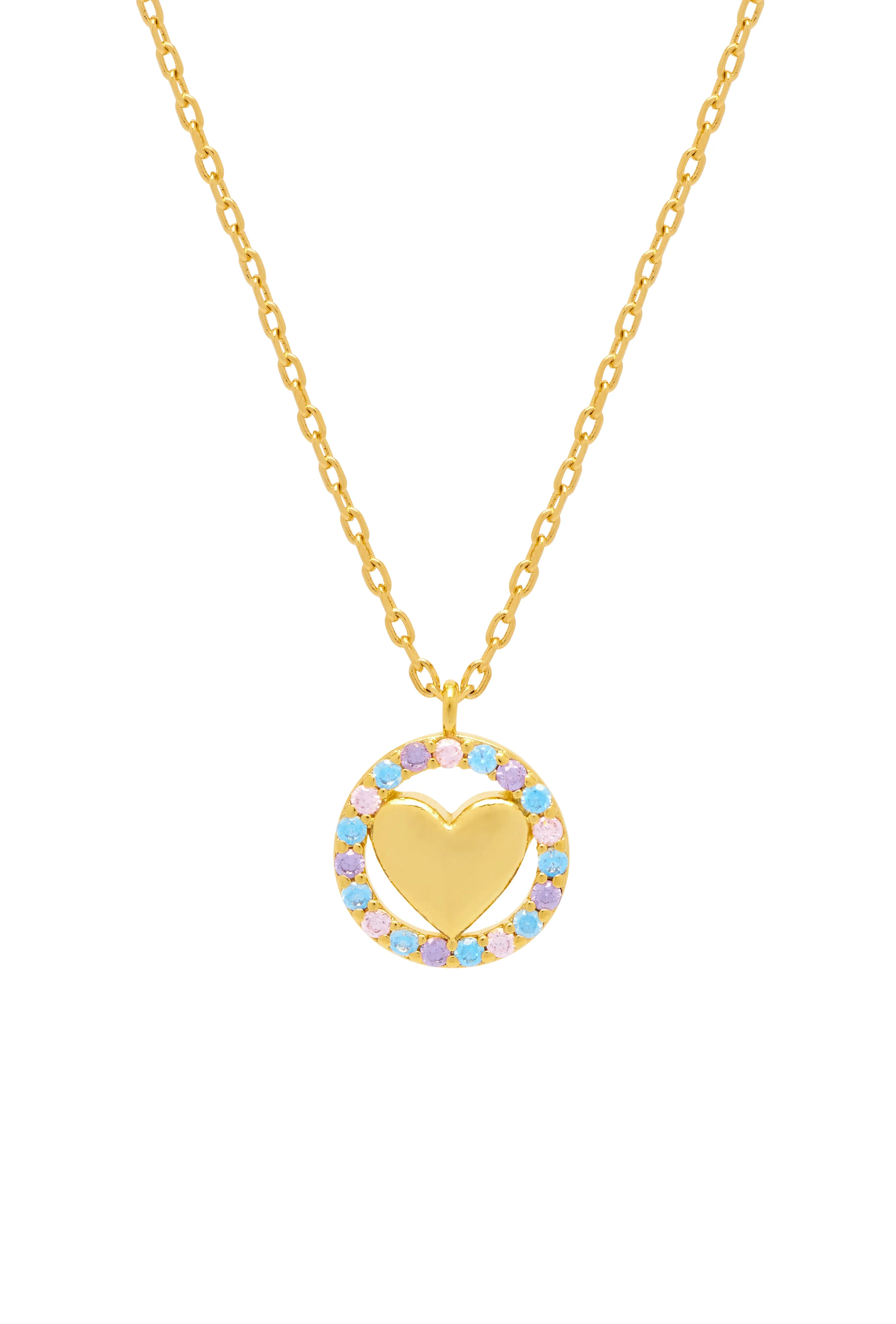 CZ Heart Pendant Necklace