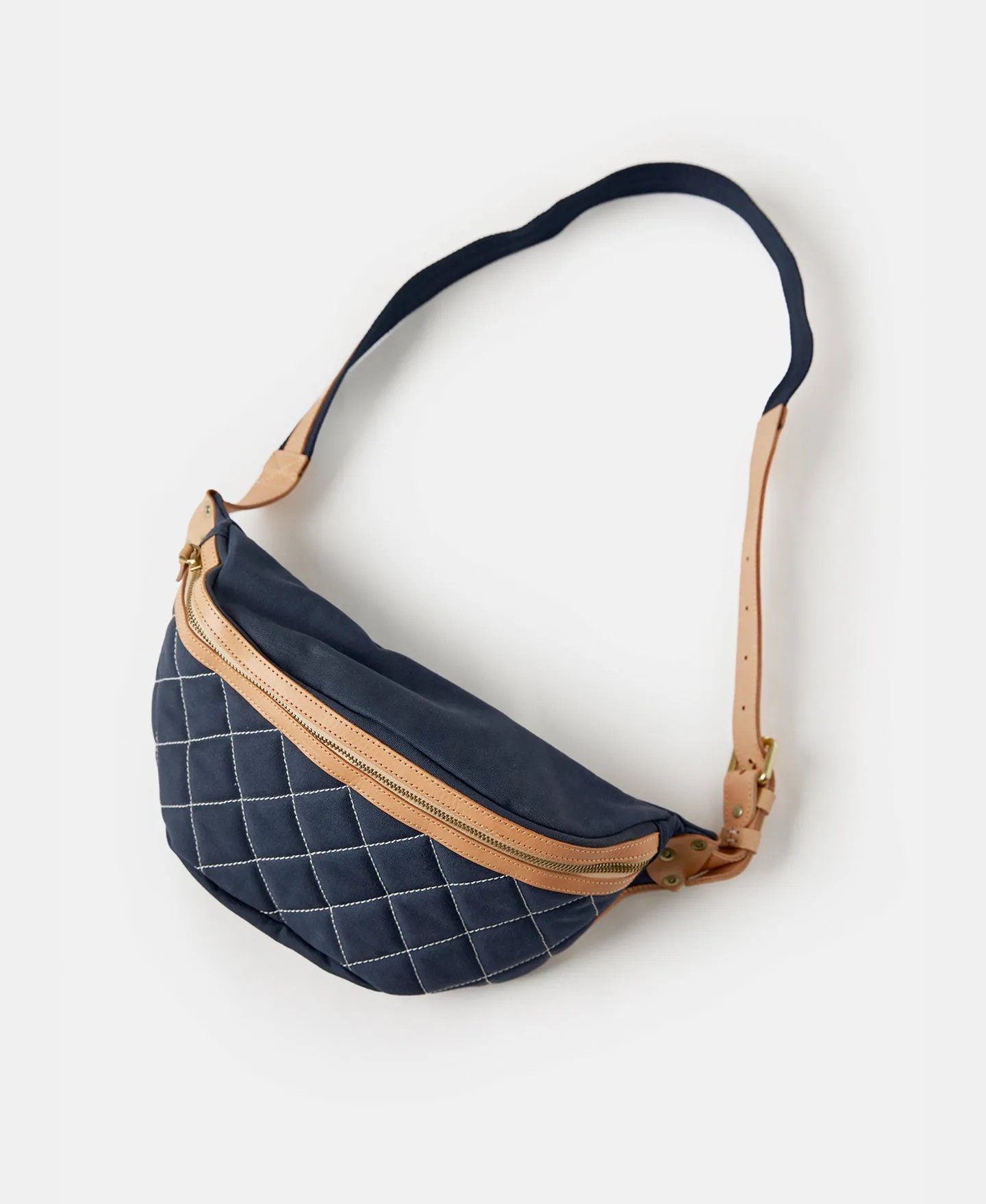 Diamond Quilted Canvas Sling Bag