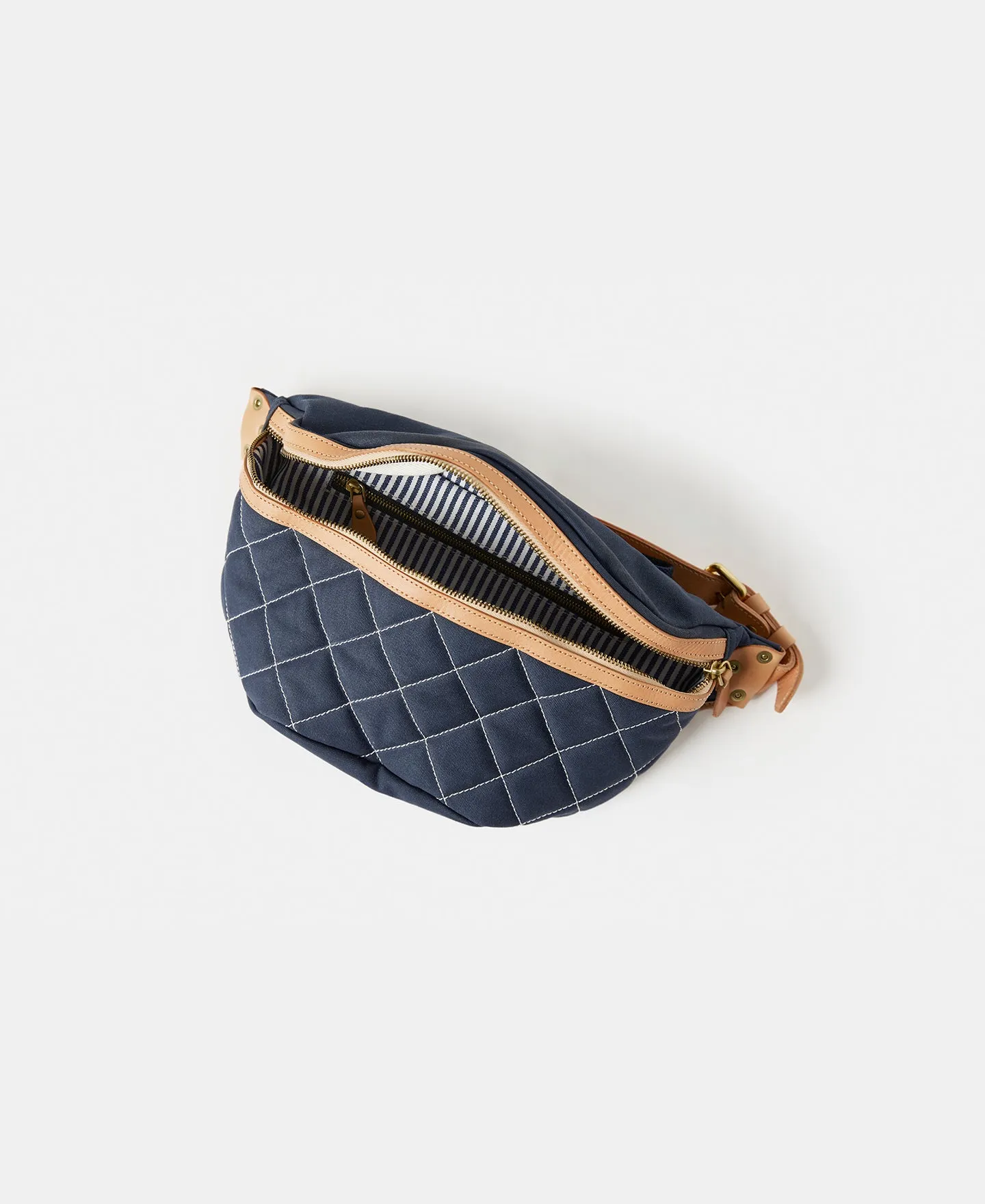 Diamond Quilted Canvas Sling Bag