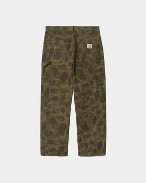 Duck Camo Single Knee Pant | Green / Office Green (garment dyed)