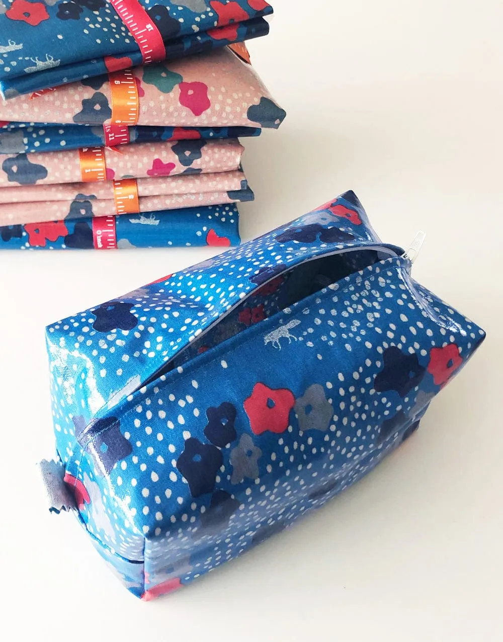 Echino Wash Bag Sewing Kit, Blue or Pink