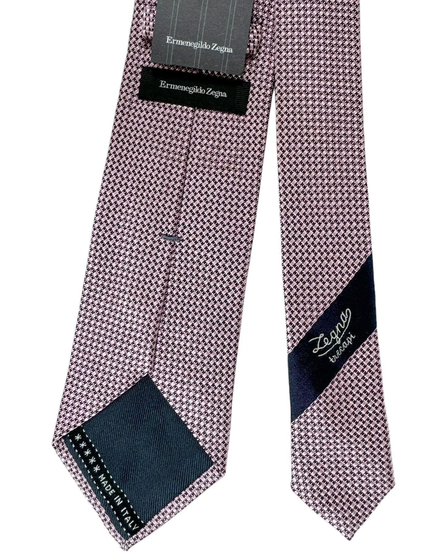 Ermenegildo Zegna Tie Pink Micro Pattern - Trecapi