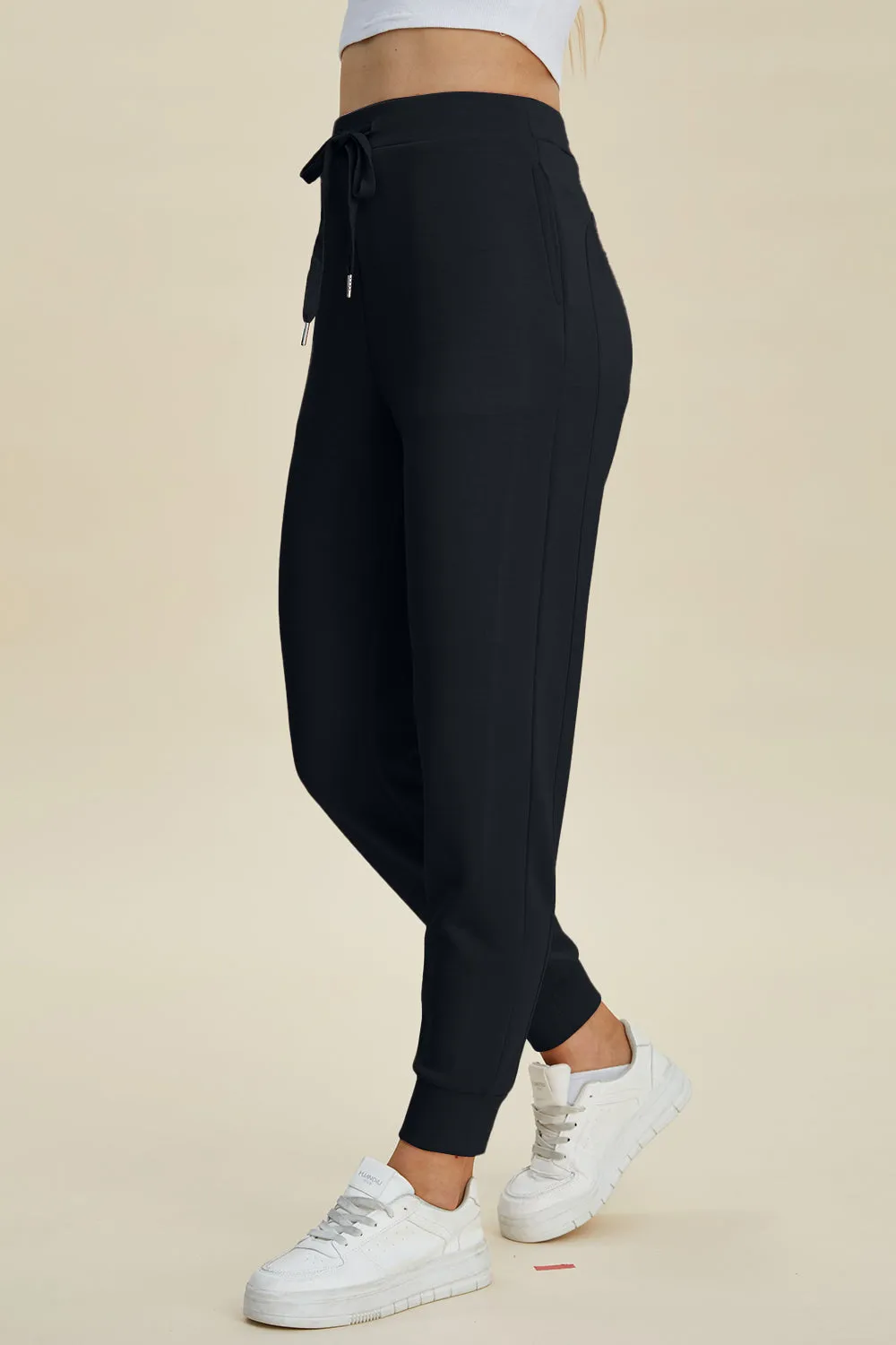 Explore More Collection - Basic Bae Full Size Air Scuba Drawstring High Waist Joggers