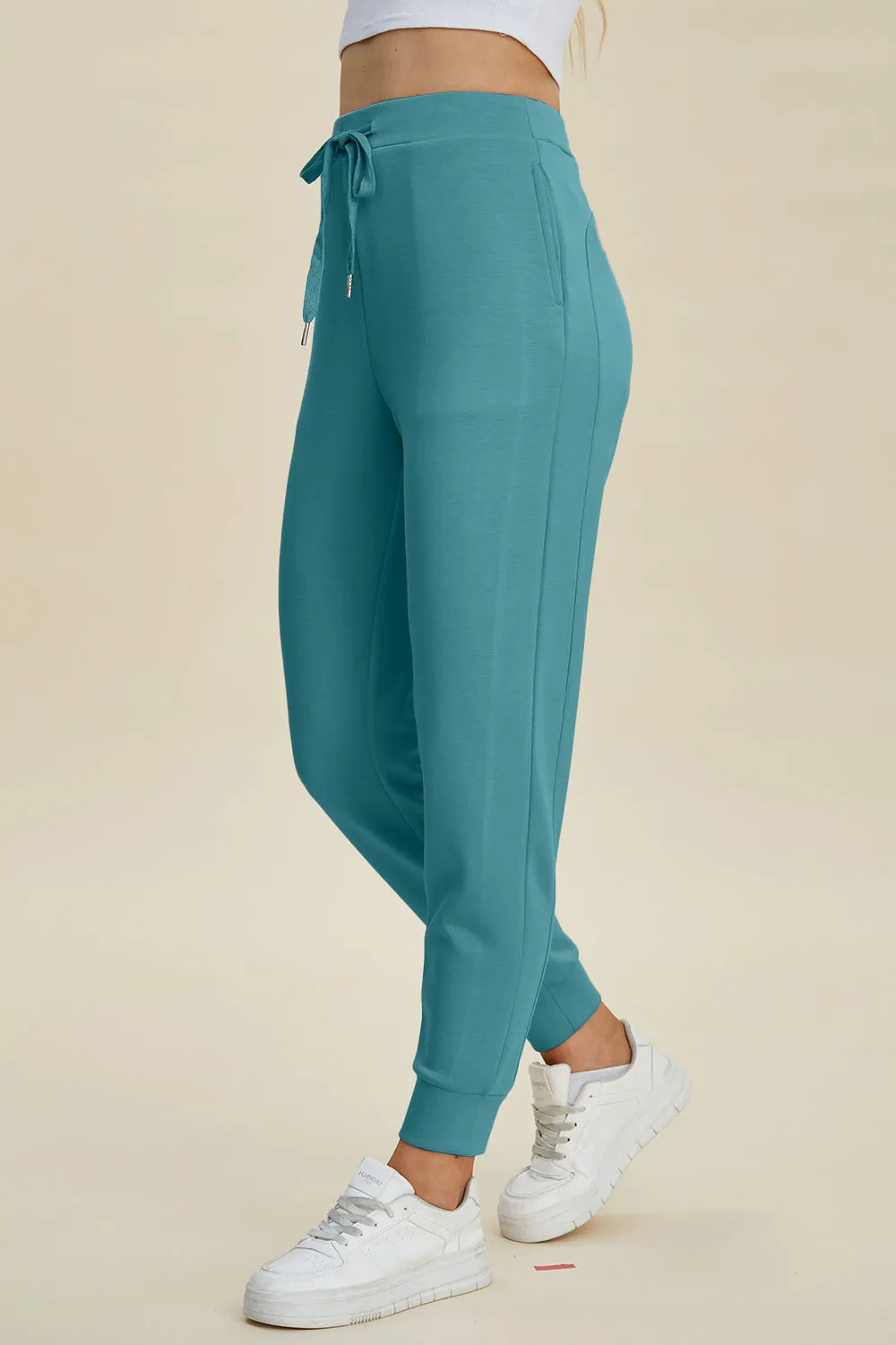 Explore More Collection - Basic Bae Full Size Air Scuba Drawstring High Waist Joggers