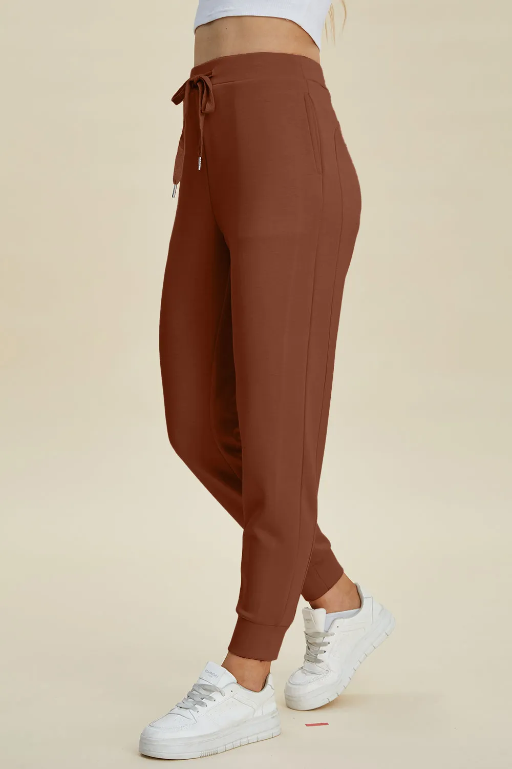 Explore More Collection - Basic Bae Full Size Air Scuba Drawstring High Waist Joggers