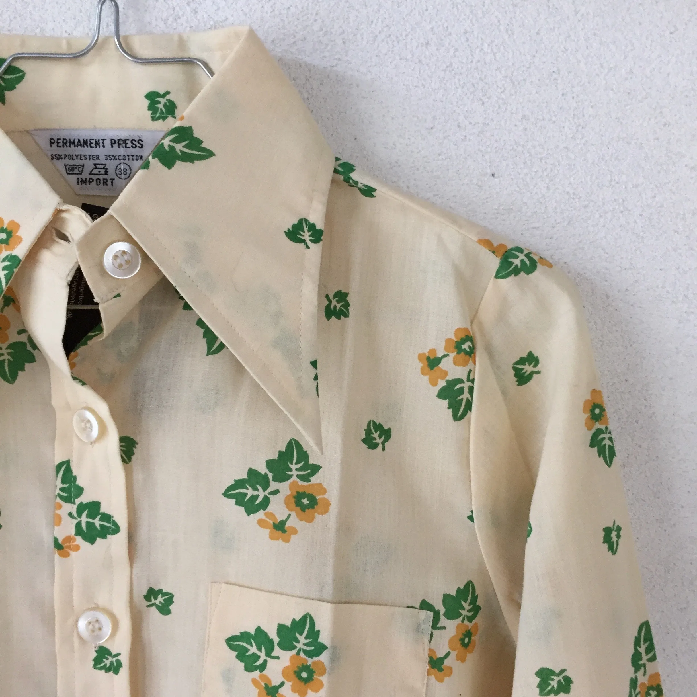 Floral Print Shirt 70s