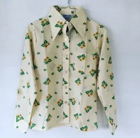 Floral Print Shirt 70s