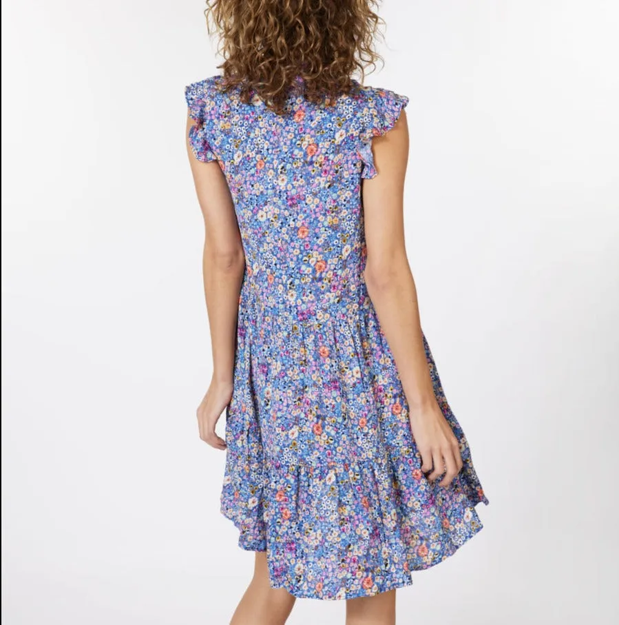 Flutter Sleeve Floral Dress