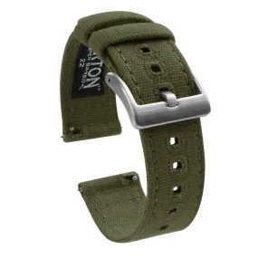 Fossil Sport Army Green Canvas Watch Band