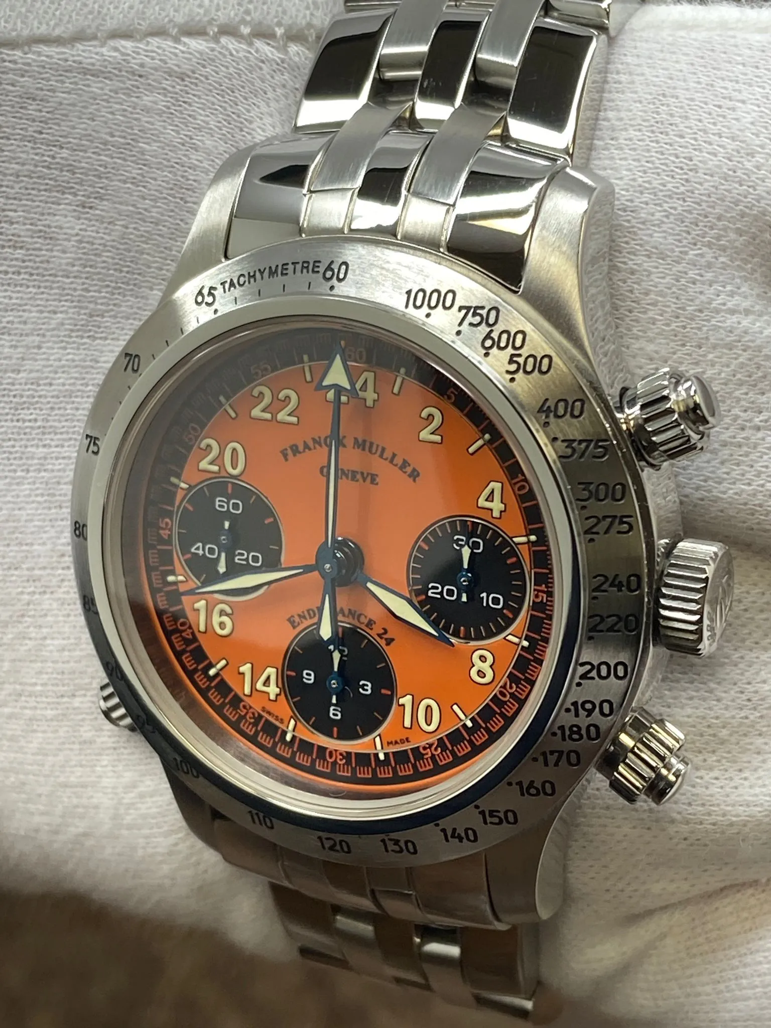 Franck Muller Chronograph L.E 250pcs Endurance 24 Orange Dial Manual winding Watch