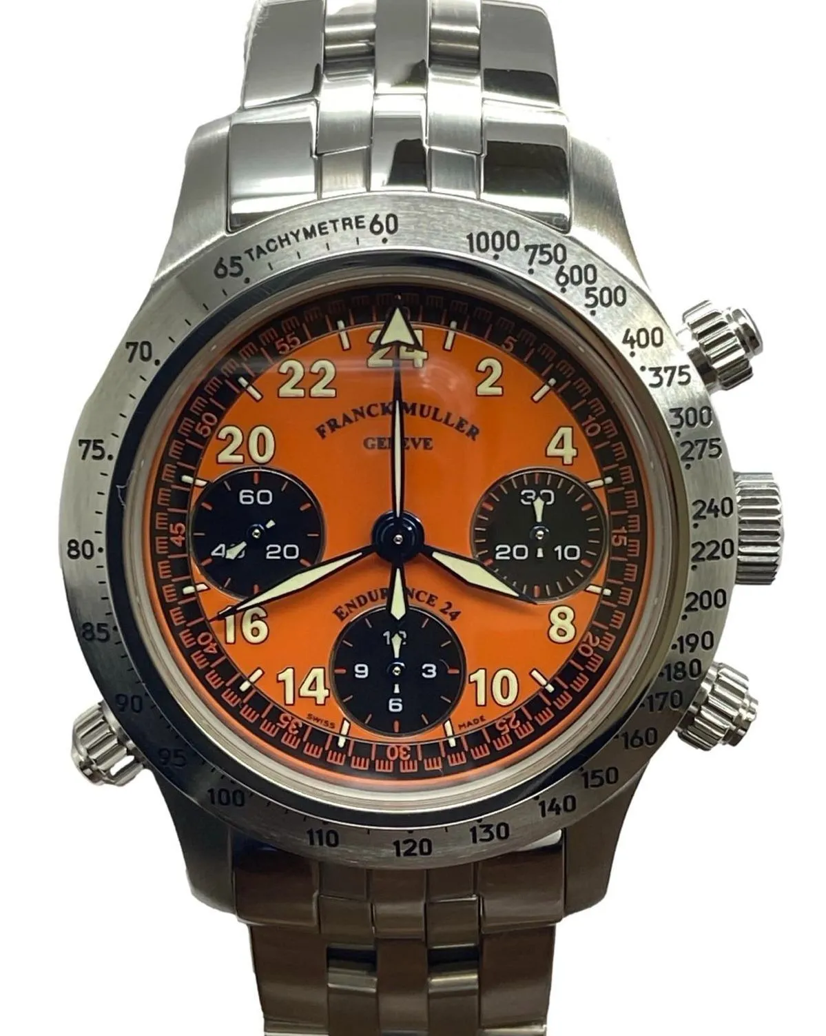 Franck Muller Chronograph L.E 250pcs Endurance 24 Orange Dial Manual winding Watch