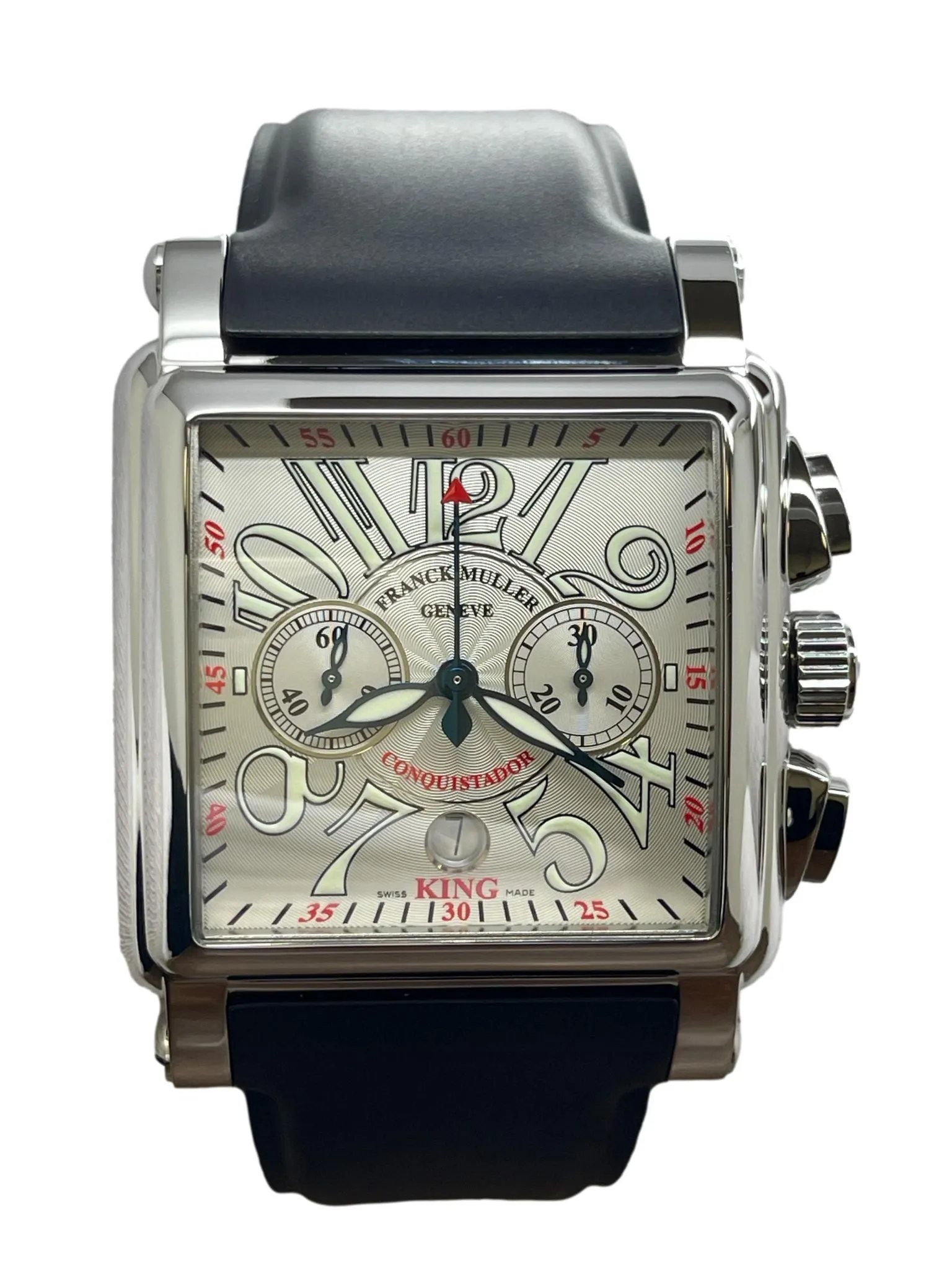 Franck Muller Conquistador King Cortez Chronograph 10000 K CC Silver Dial Automatic Men's Watch