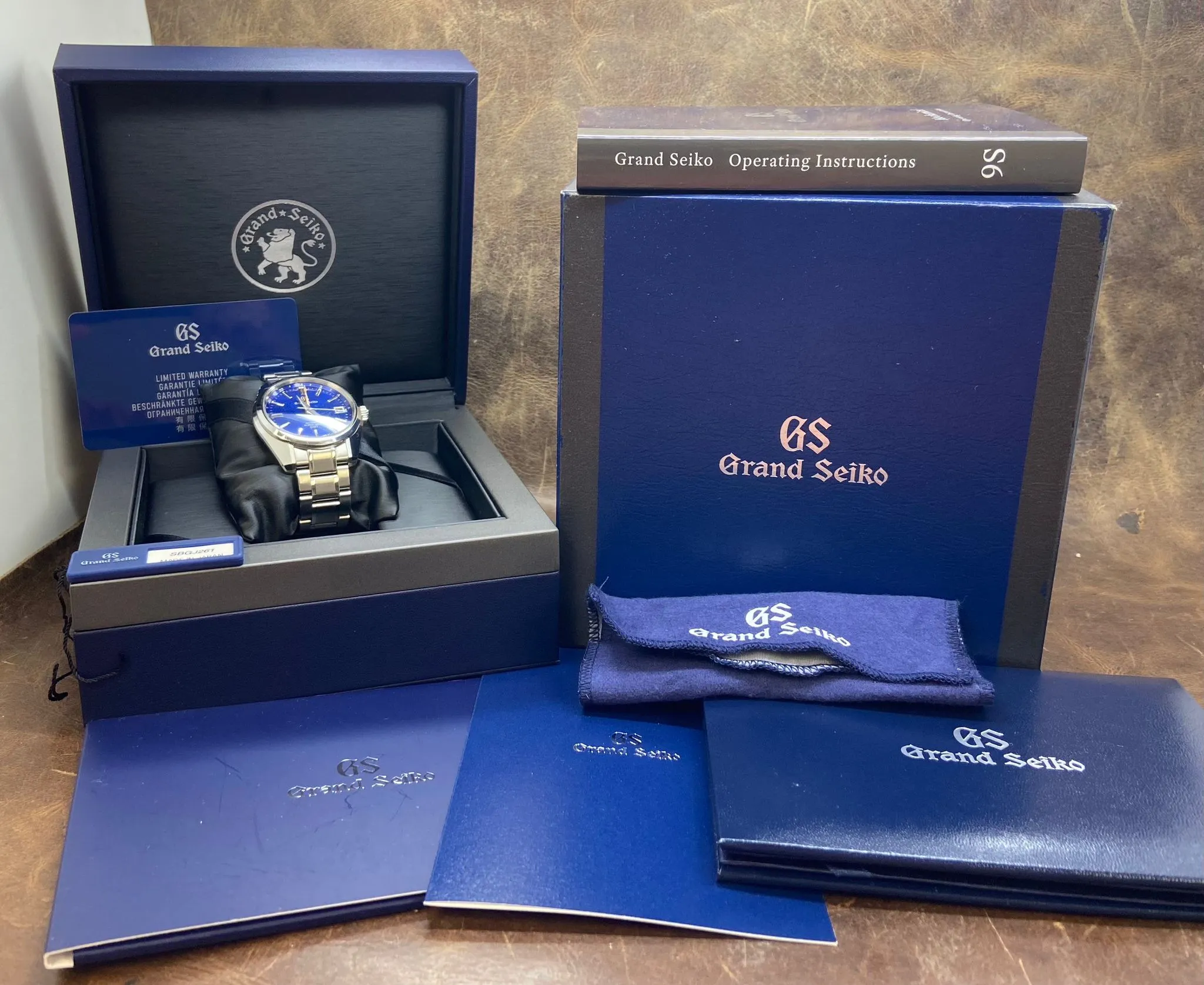 Grand Seiko Heritage GMT SBGJ261 Blue Peacock Dial Automatic Men's Watch