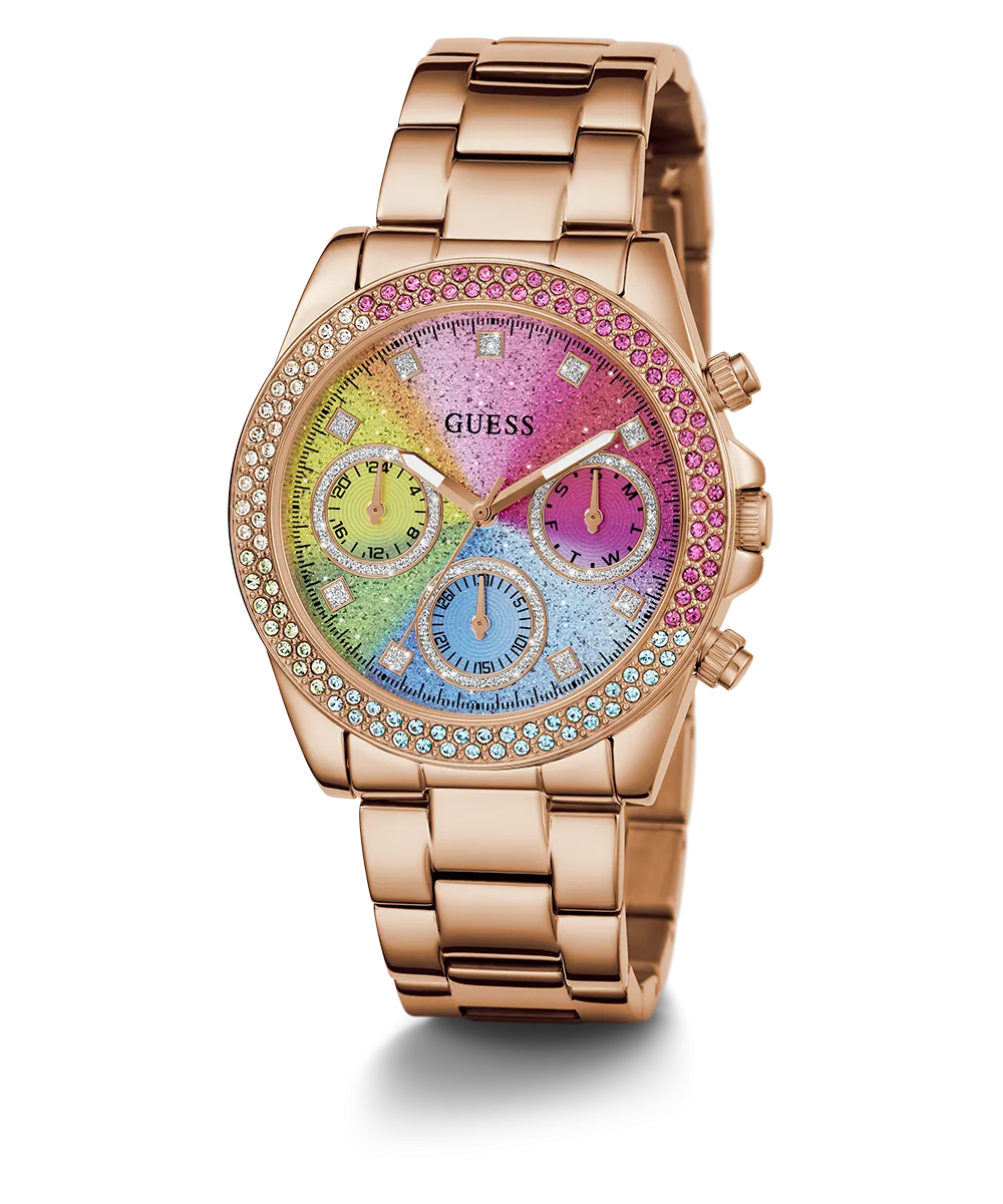 GUESS Ladies Rose Gold Tone Analog Watch