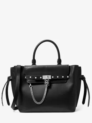 Hamilton Large Studded Leather Belted Satchel