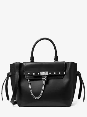 Hamilton Large Studded Leather Belted Satchel