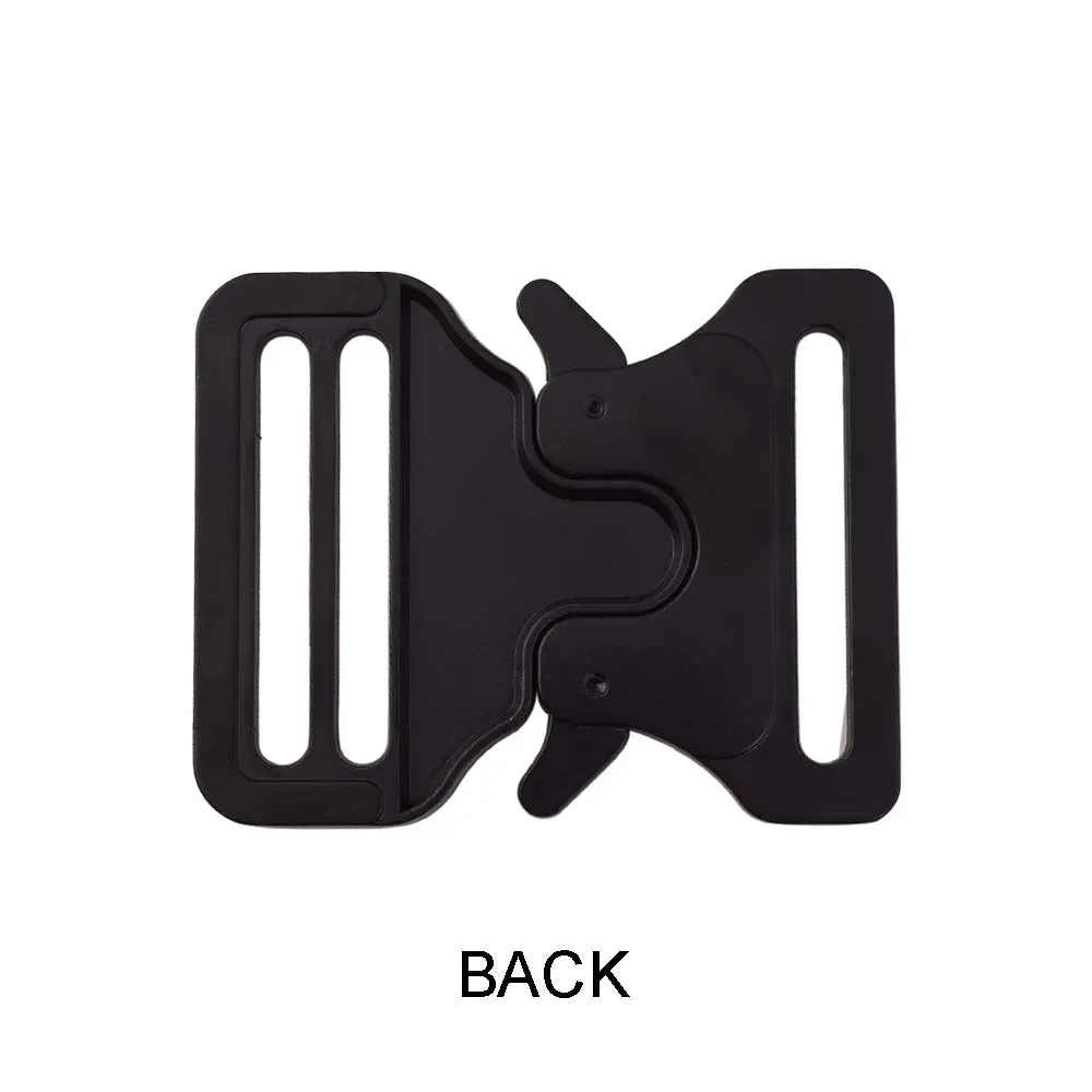 Heavy Duty Solid Matte Black Luxury Design Rollercoaster Buckle