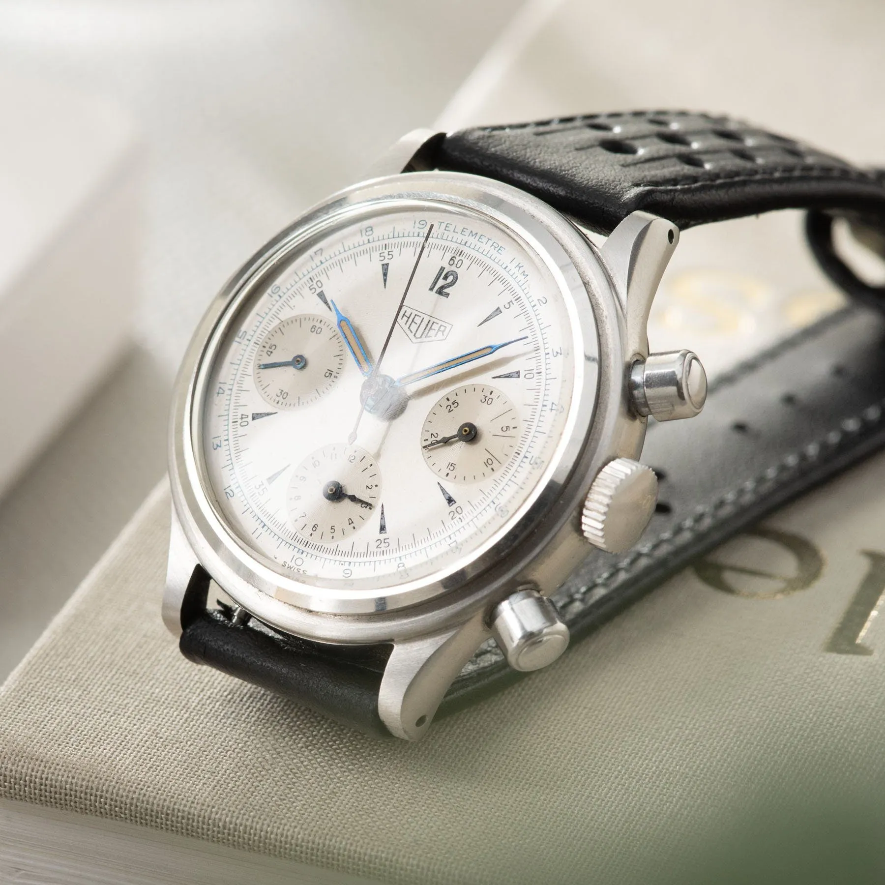 Heuer Pre-Carrera Step Case Chronograph