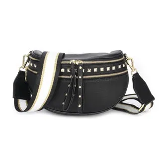 Hi Ho & Co Obsessed Bag Black Studded Gold