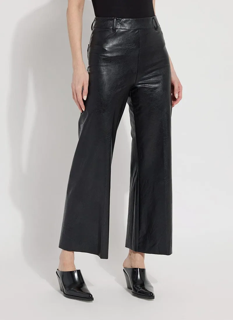 Hi Waist Vegan Leather Wide Leg (Plus Size)