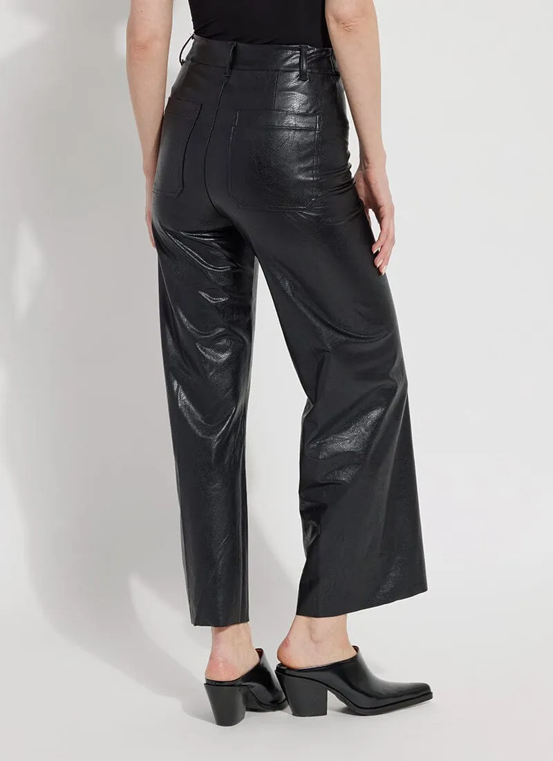 Hi Waist Vegan Leather Wide Leg (Plus Size)