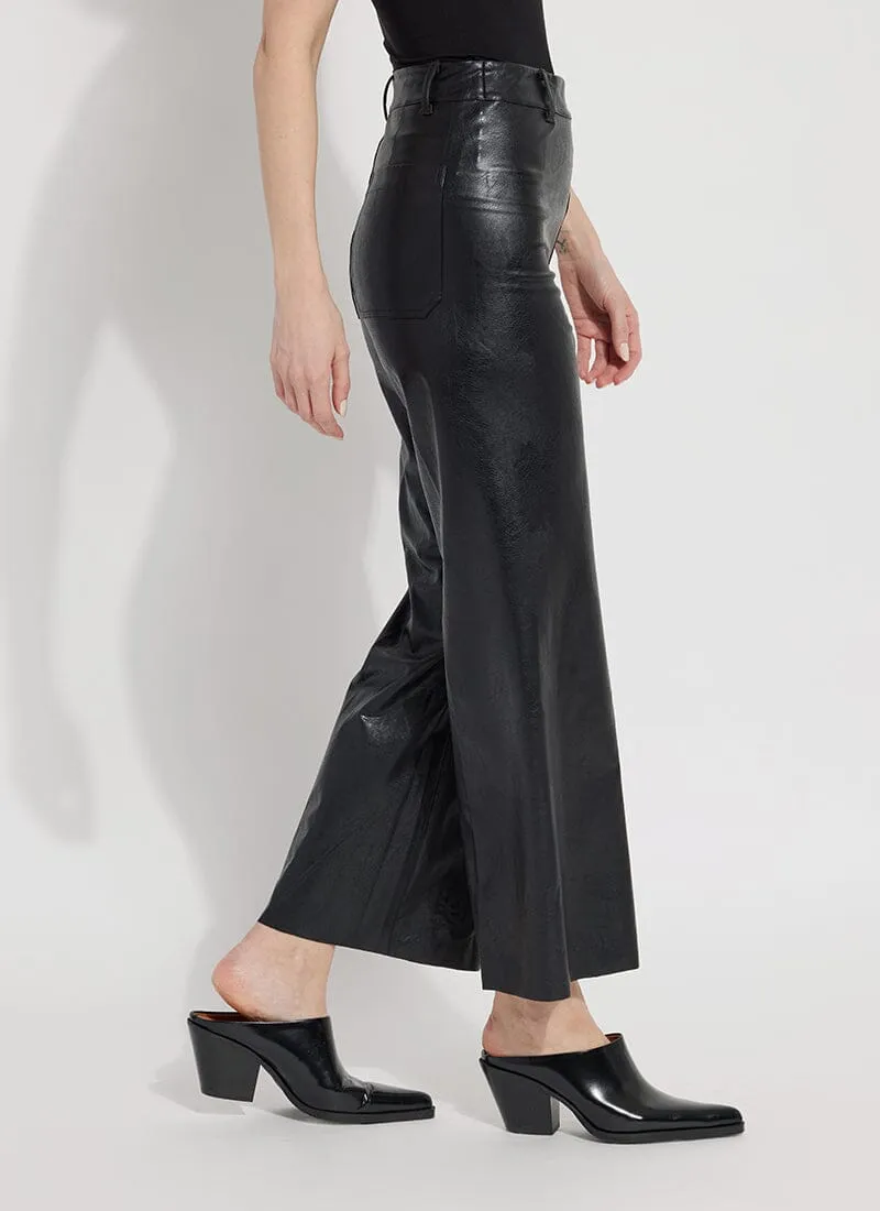 Hi Waist Vegan Leather Wide Leg (Plus Size)