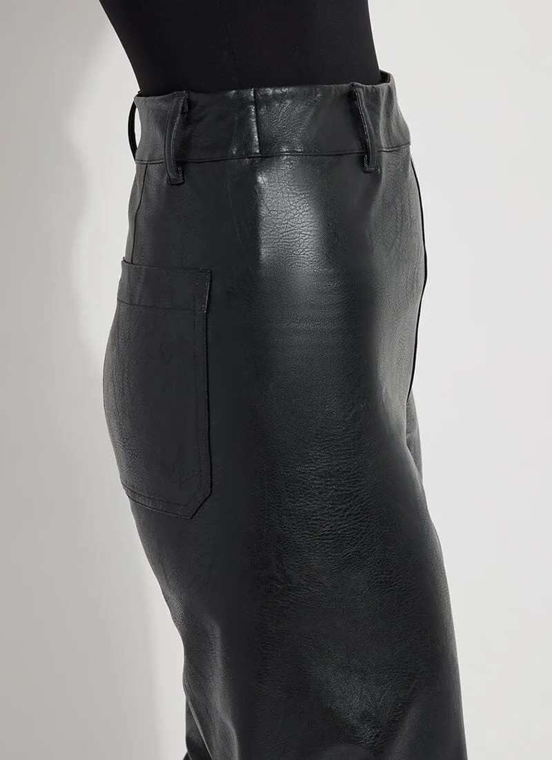 Hi Waist Vegan Leather Wide Leg (Plus Size)