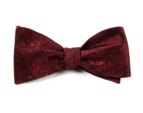 Interlaced Burgundy Bow Tie