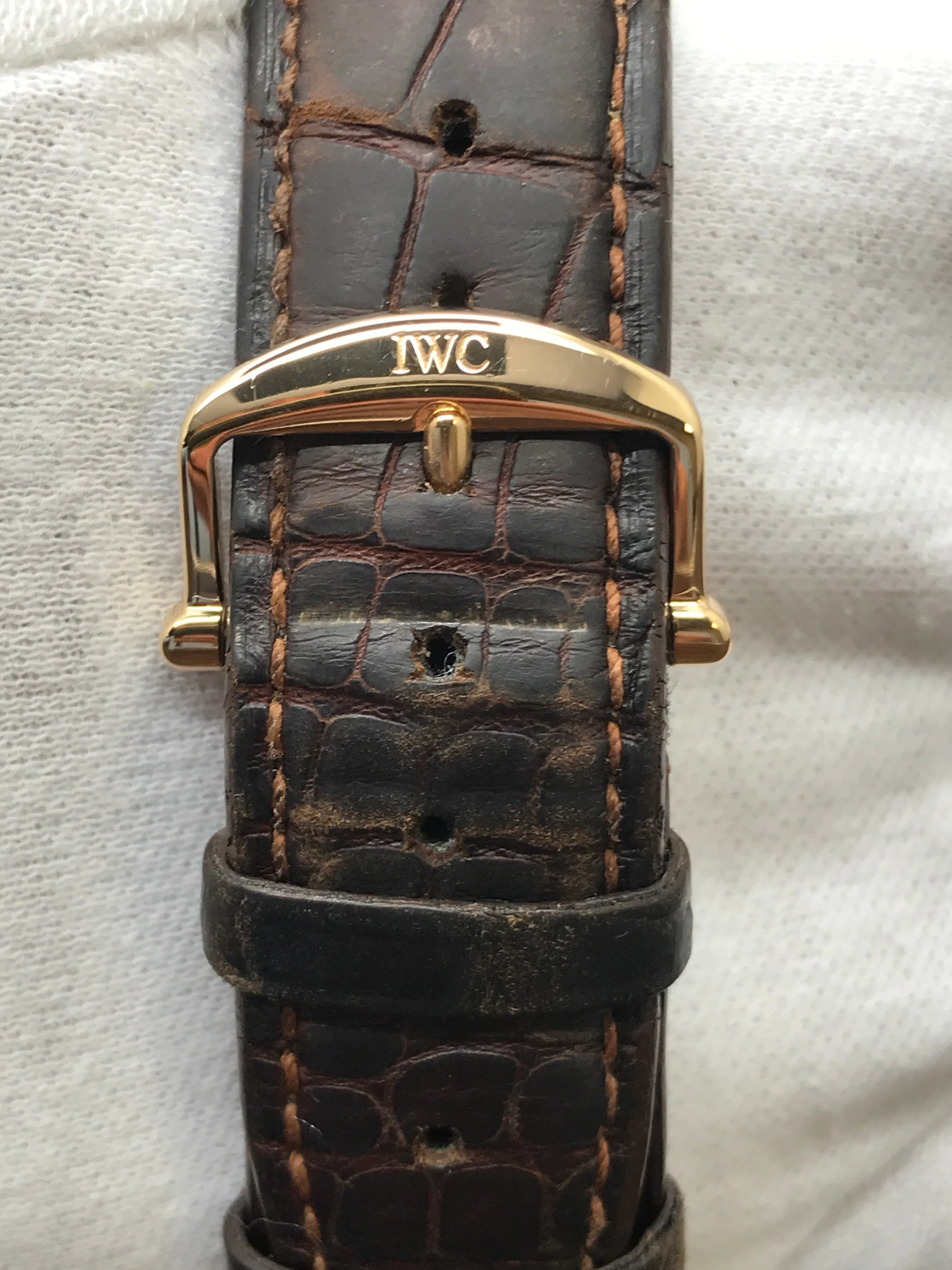 IWC Portofino 'Vintage' Collection 5448 Silver Roman Dial Manual Wind Men's Watch