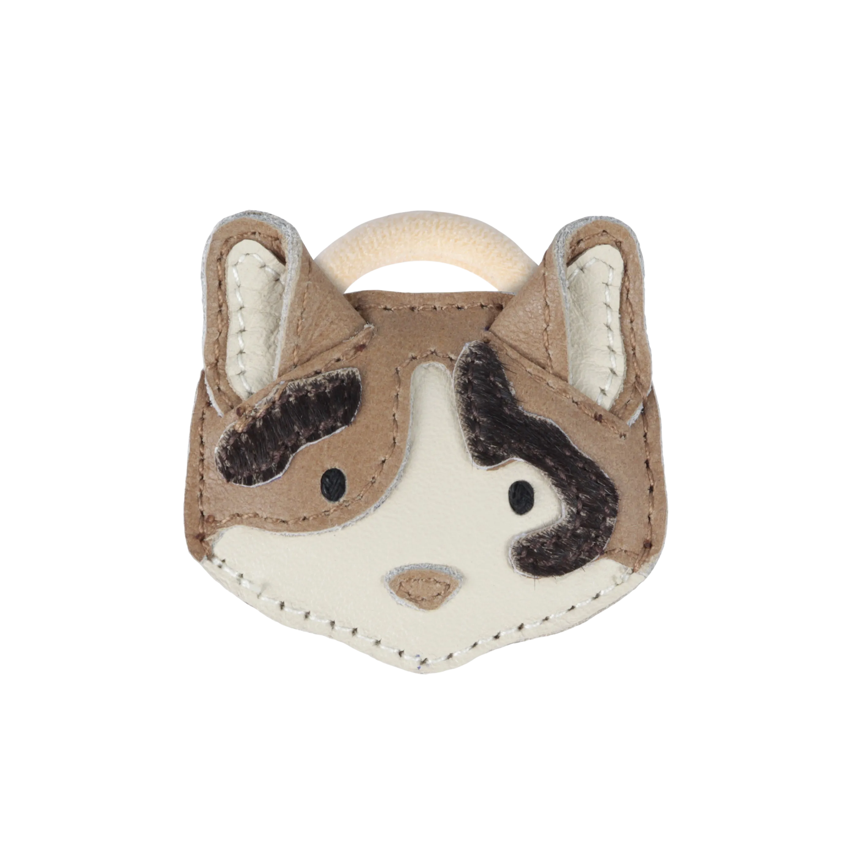 Josy Exclusive Hair Tie | Calico Cat | Nutmeg Leather