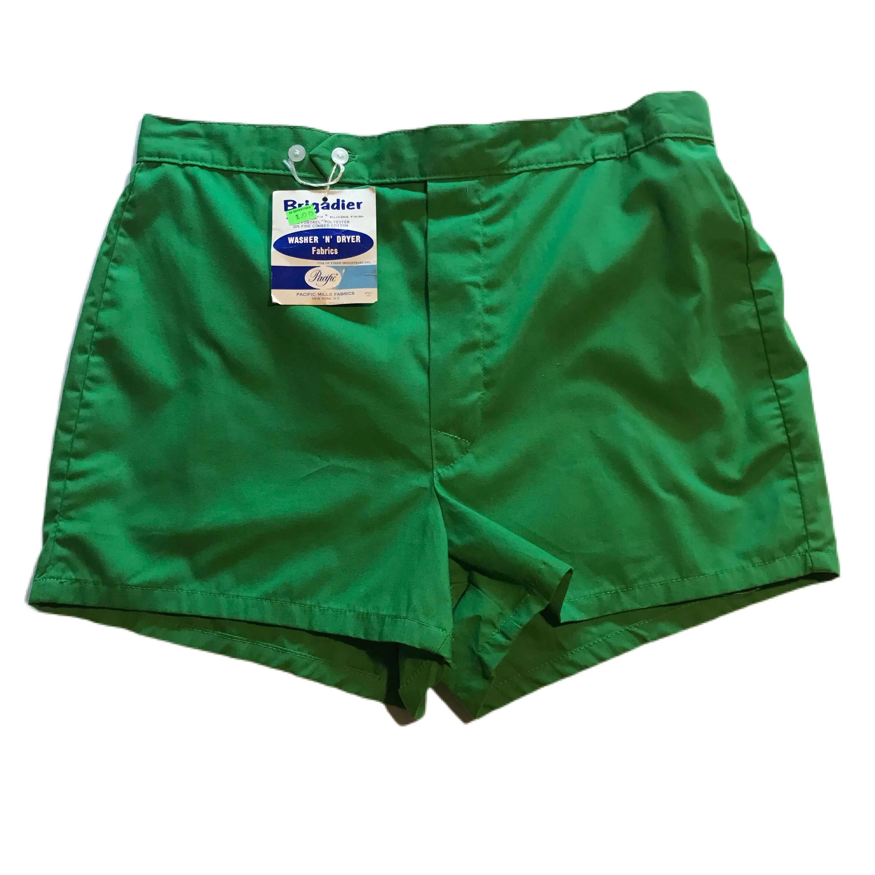 Kelly Green Cotton Shorts circa 1960s